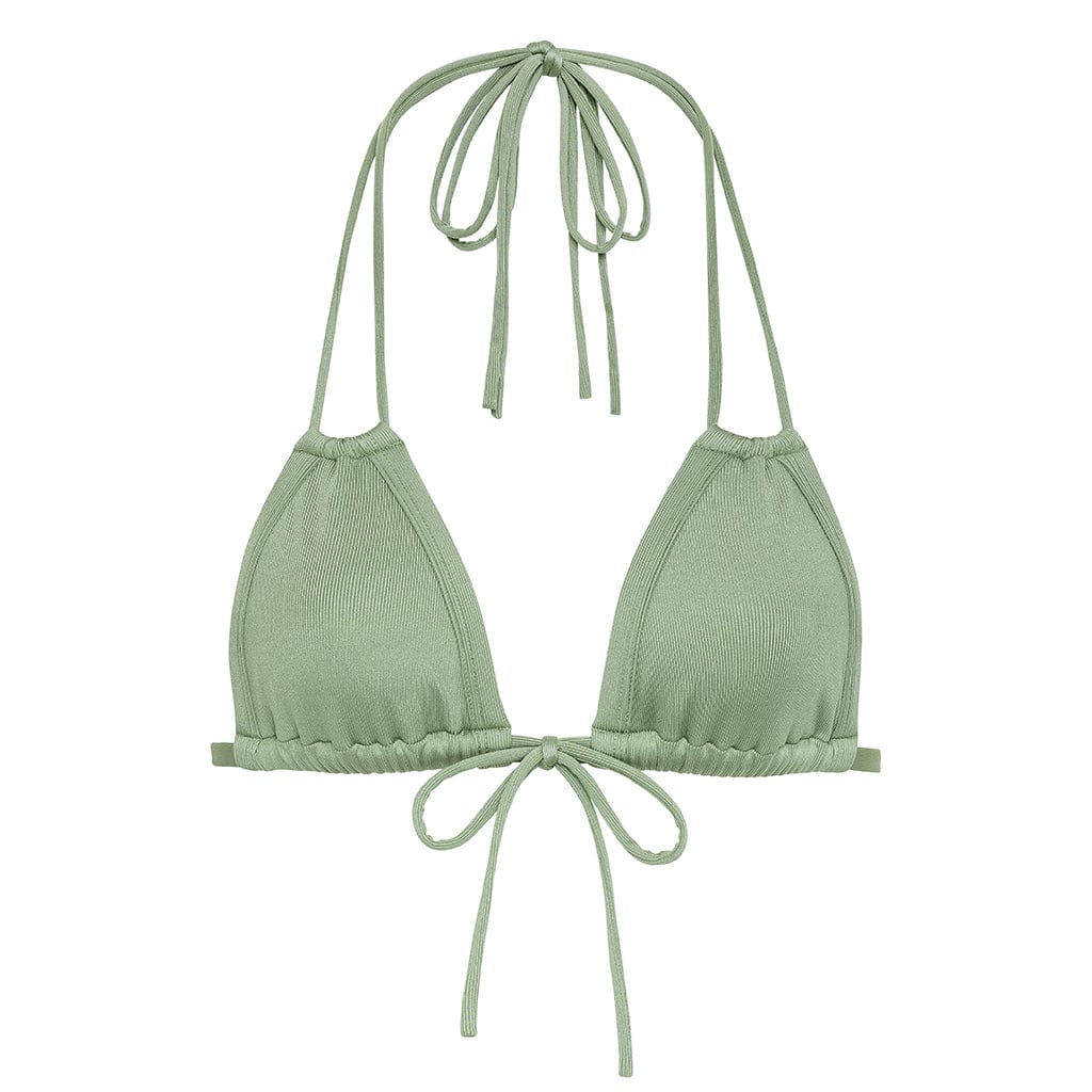 Montce Sage Green Rib Euro Bow Bikini Top