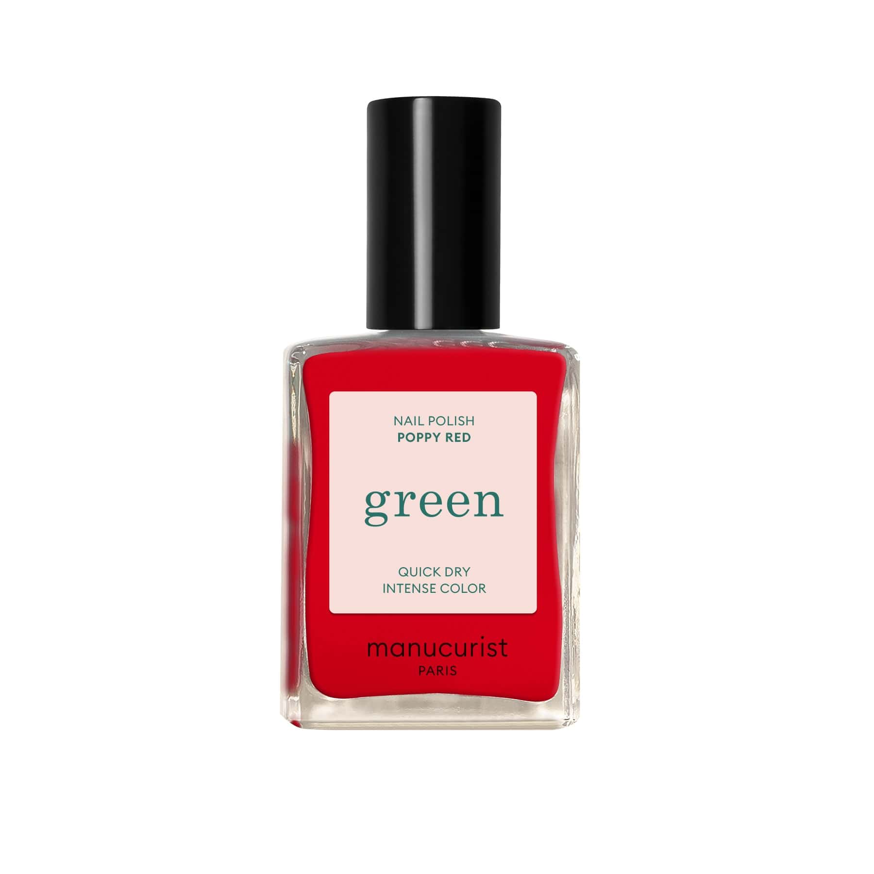 Green Natural Nail Polish - Poppy Red