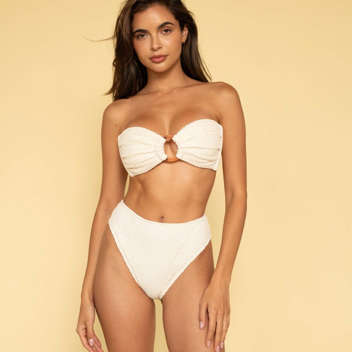 Bone Crochet Tori Ties Bandeau Bikini Top