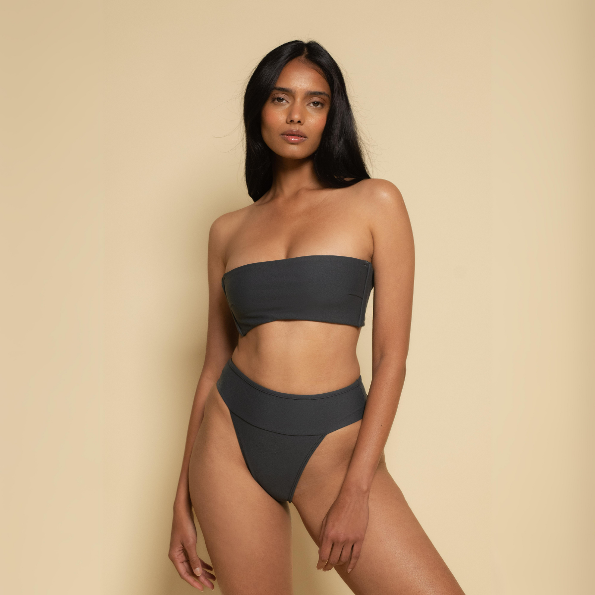 Charcoal Summer Variation Bikini Top