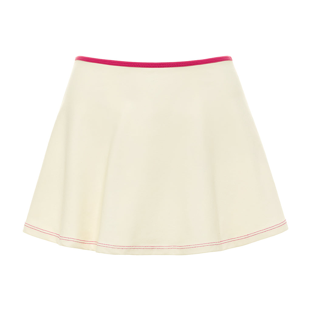 Cream Raspberry Binded Ballet Skirt