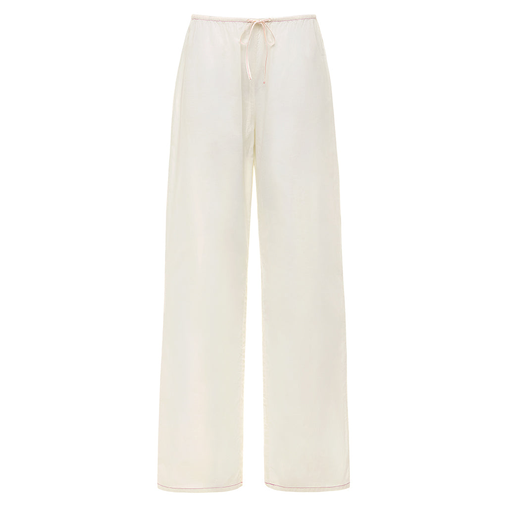 Cream (Raspberry Stitch) Drawstring Pant