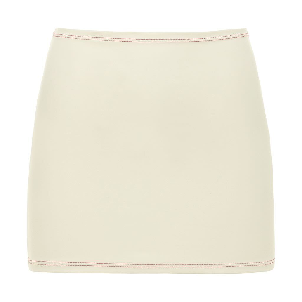 Cream (Raspberry Stitch) Micro Skirt