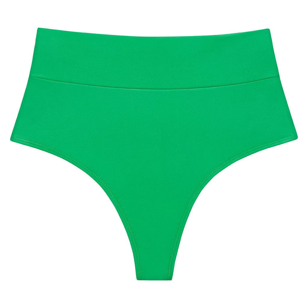 Emerald Shimmer Added Coverage High Rise Bikini Bottom