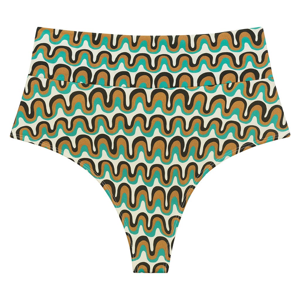 Groovy Full Coverage High Rise Bikini Bottom