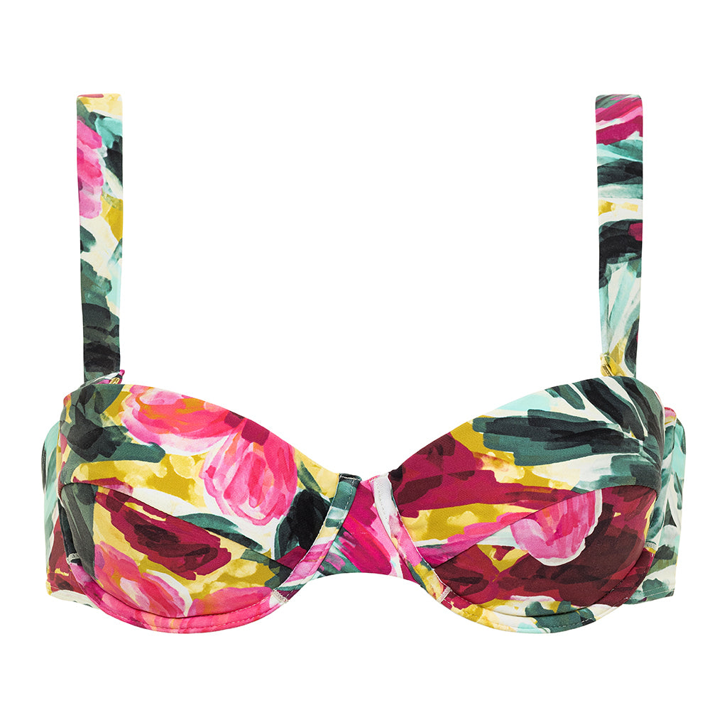 Isla Floral Bustier Bikini Top