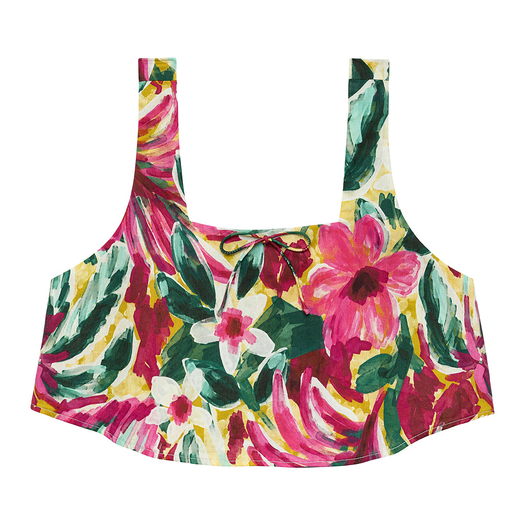 Isla Floral Square Neck Crop Top