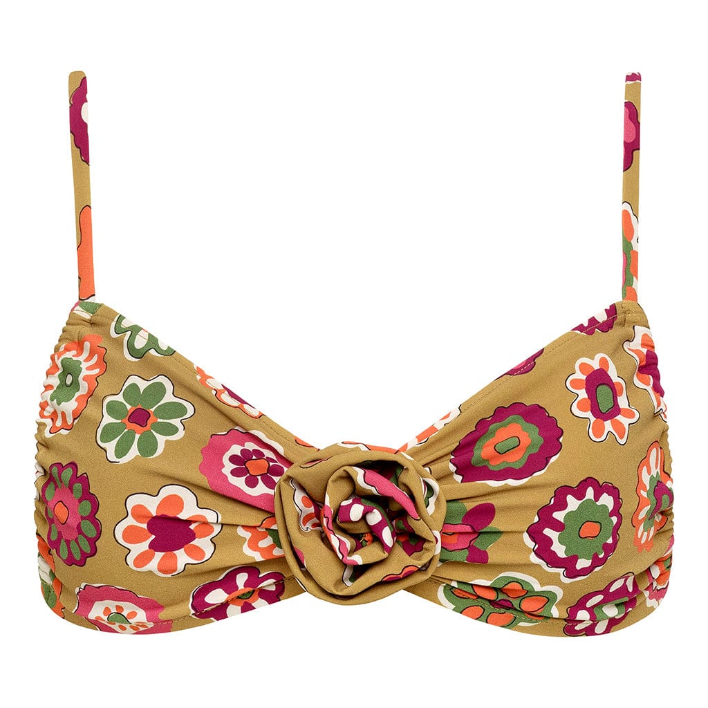 Mazzy Floral Devin Rosa Bikini Top