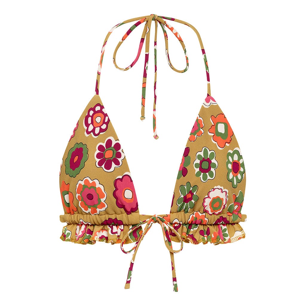 Mazzy Floral Emma Ruffle Bikini Top