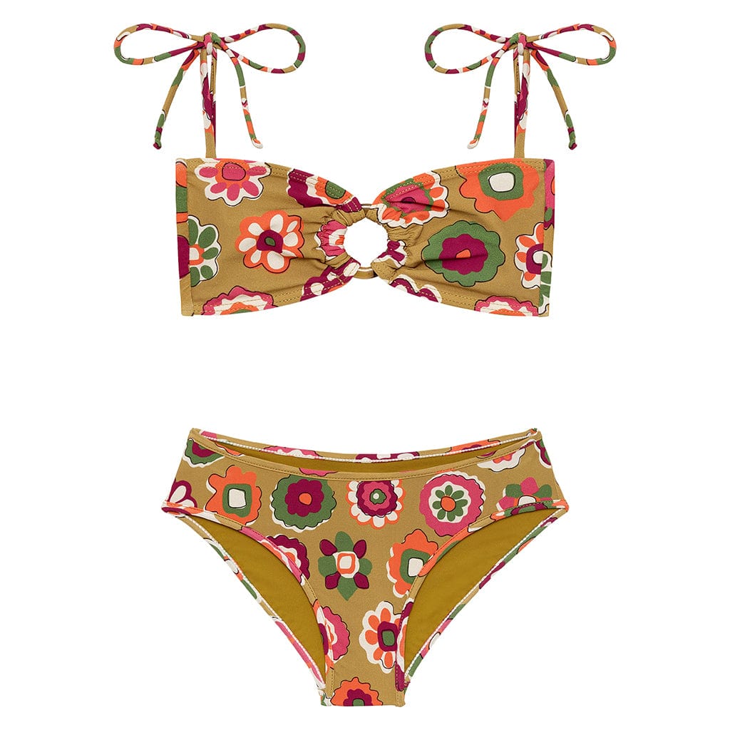 Mazzy Floral Mini Tori Bandeau x Lulu Bikini Set