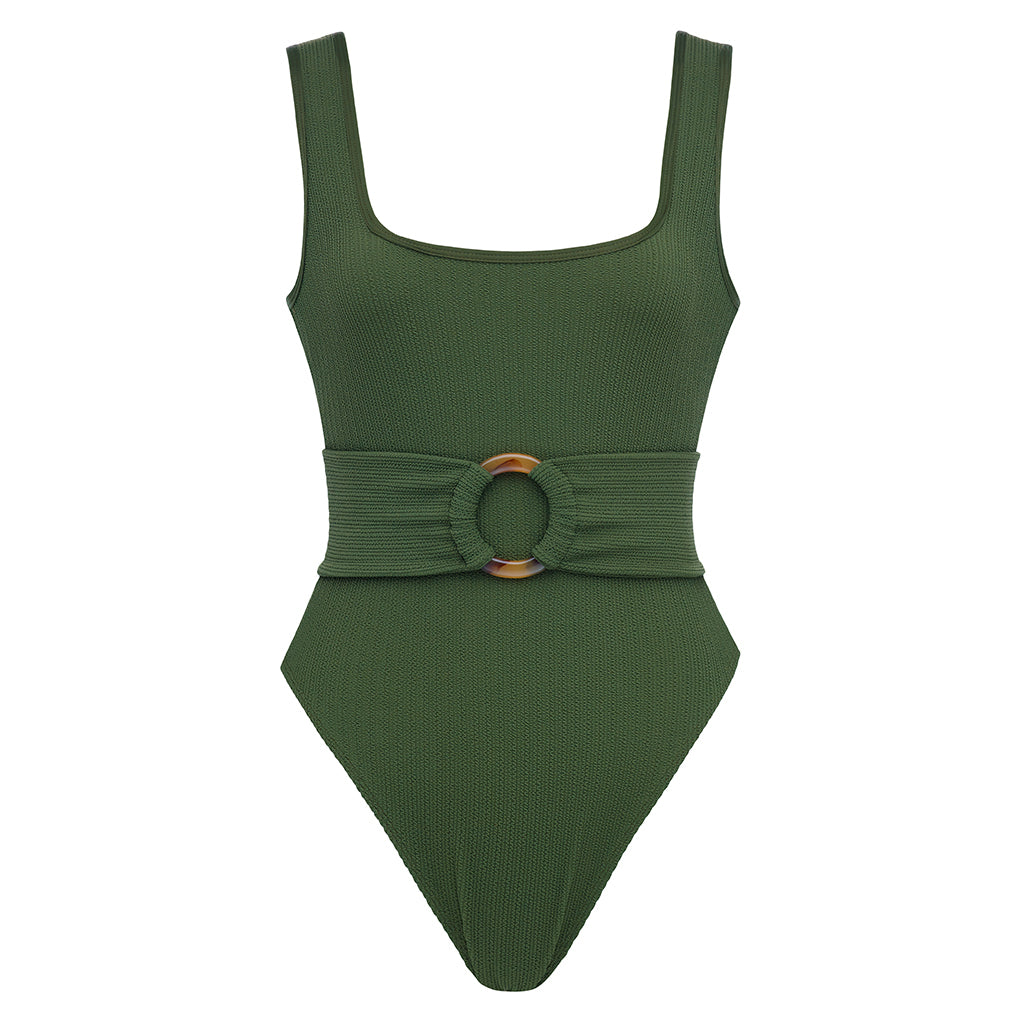 Olive Kim One-Piece w/Belt