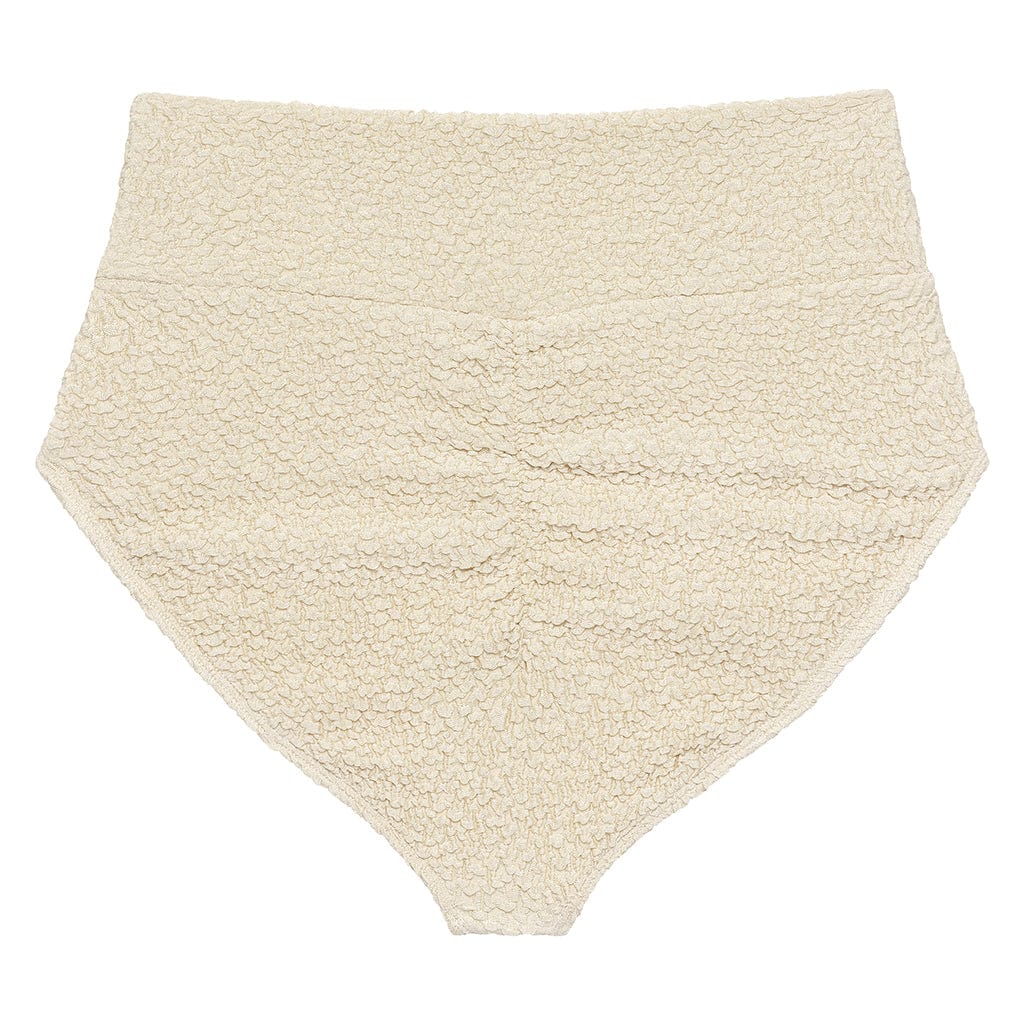 Oat Texture Full Coverage High Rise Bikini Bottom