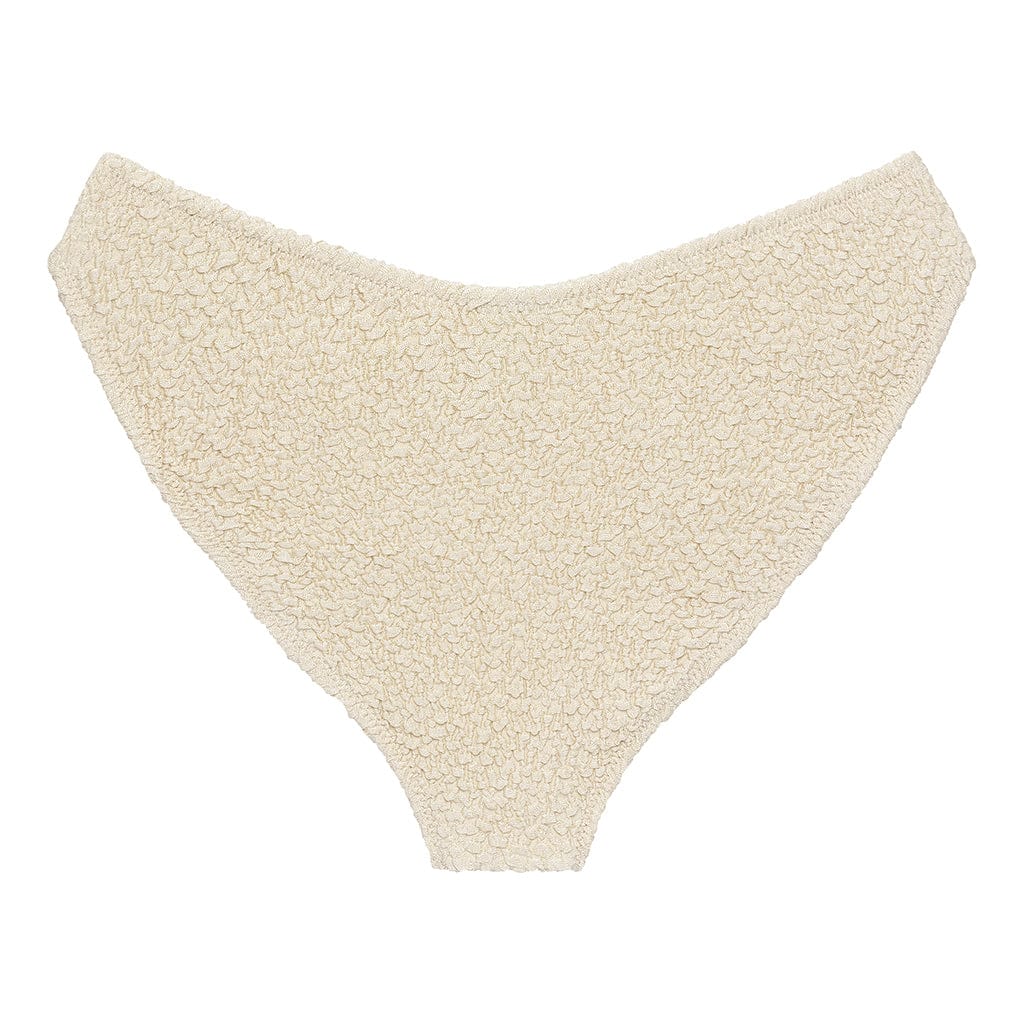 Oat Texture Added Coverage Lulu (Zig-Zag Stitch) Bikini Bottom