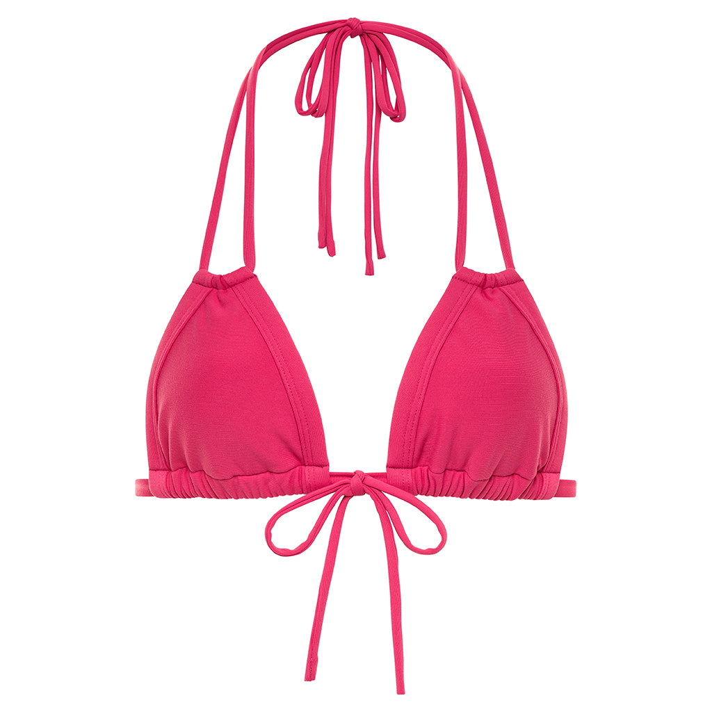 Raspberry Euro Bow Bikini Top