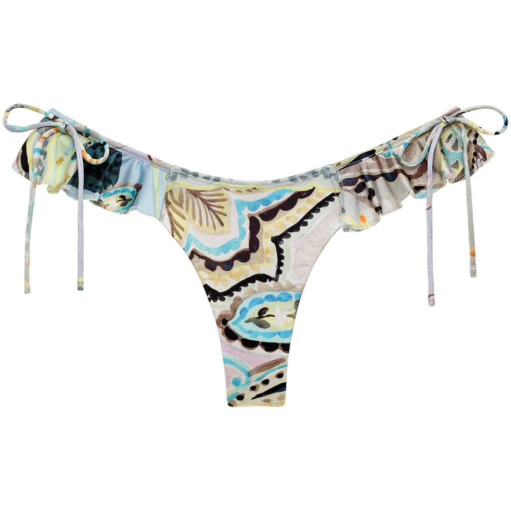 St. Barths Floral Uno Ruffle Bows Bikini Bottom