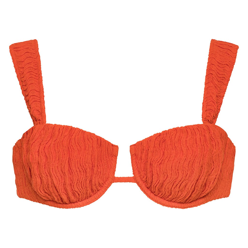 Tangerine Petal Bikini Top