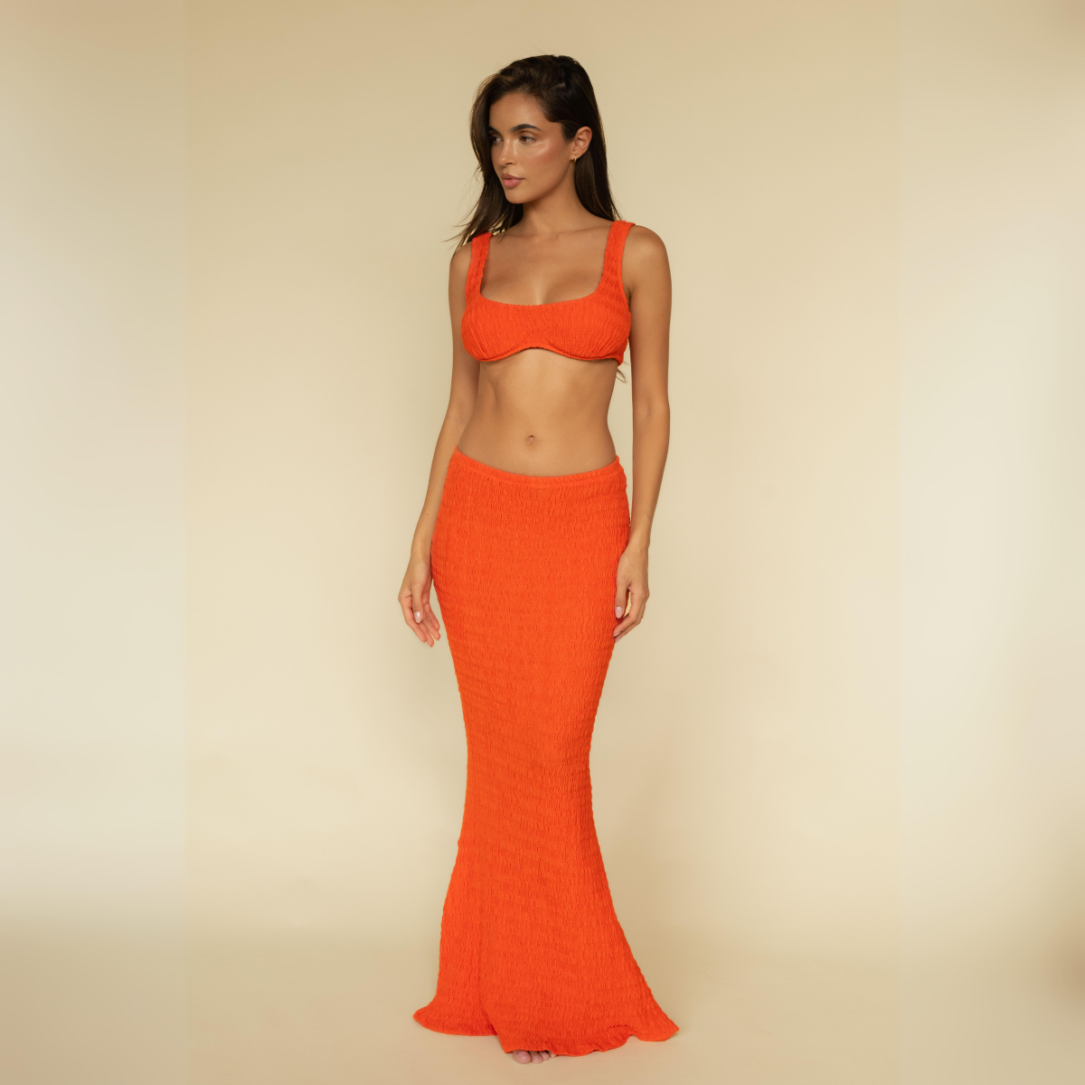 Tangerine Natalia Skirt