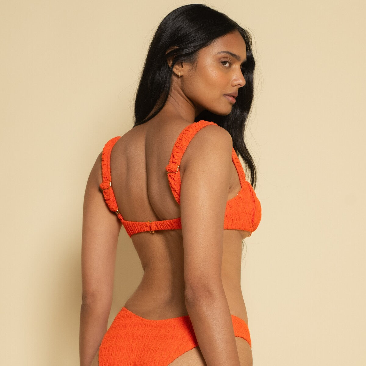 Tangerine Petal Bikini Top