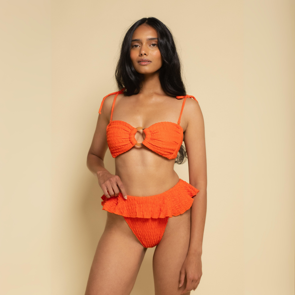 Tangerine Tamarindo Ruffle Bikini Bottom