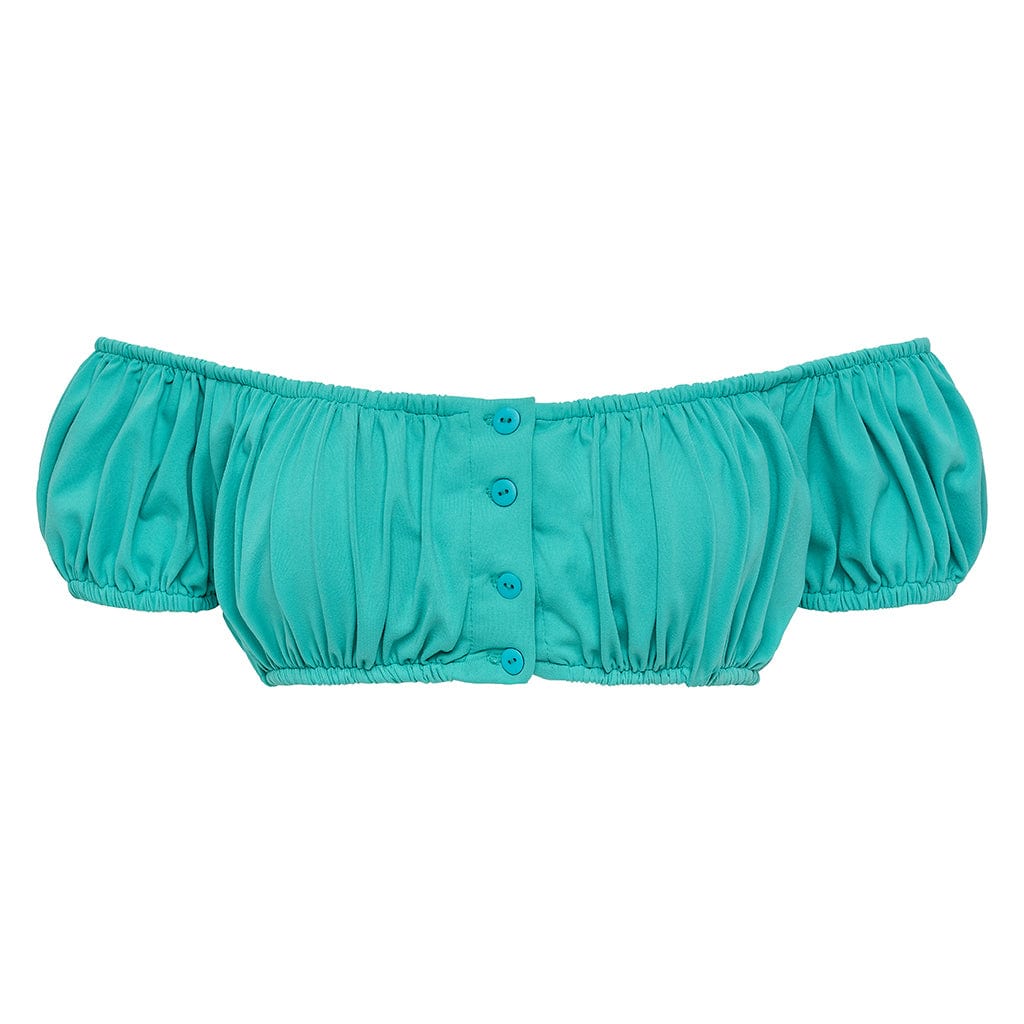 Teal Bandita Bikini Top