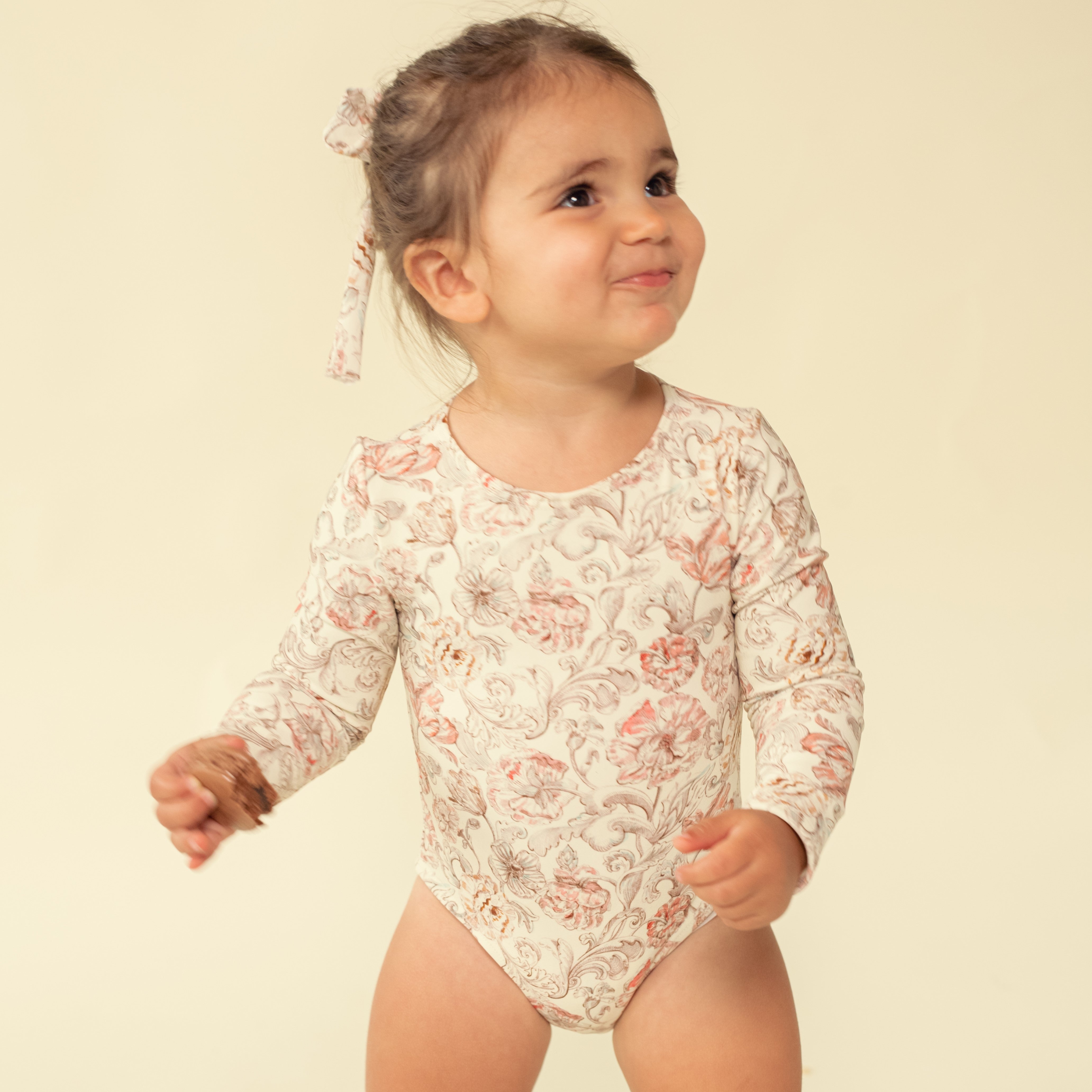 Venecia Floral Mini Long Sleeve One-Piece