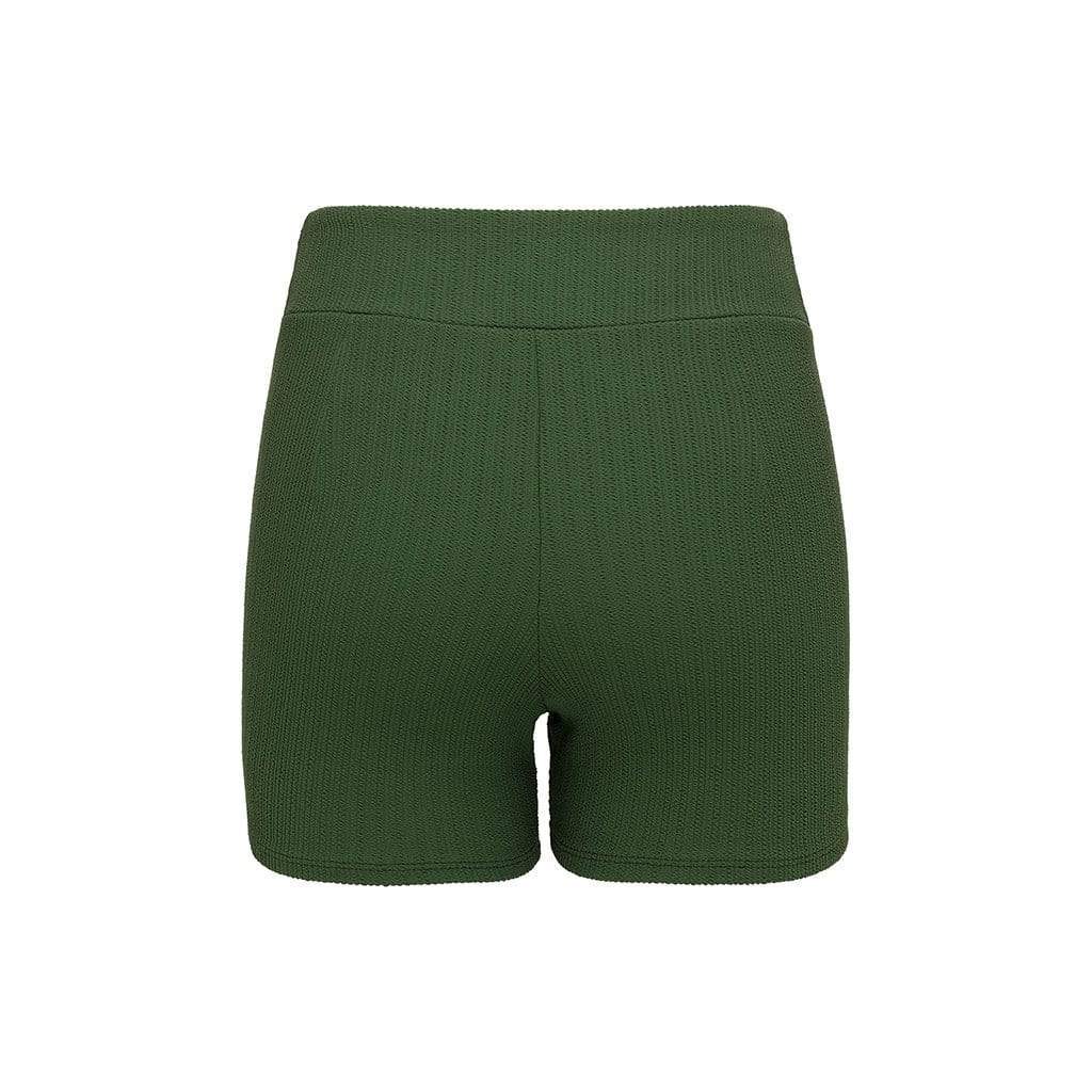 Olive Micro Scrunch Classic Bike Short | Montce Swim