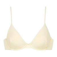 Cream Rib Dainty Bikini Top | White Swimsuit | Montce Swim